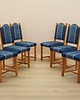krzesła Komplet sześciu krzeseł dębowych, duński design, lata 60, Henning Kj