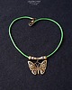 naszyjniki - inne Motyl uosobienie beztroski radości przemian w uroczym naszyjniku handmade GIFT