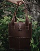 torby na ramię Torba ze skóry, czekoladowo-brązowa torba, Handmade, Shopper