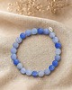 bransoletki z kamieni naturalnych Bransoletka Essential Blue Pastel, naturalny agat i srebro 925