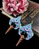 kolczyki soutache Tęczowy Jednorożec kolczyki sutasz