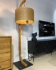 lampy podłogowe Lampa podłogowa LEEA - CARLA. Lampa wykonana z dębu i kamienia.
