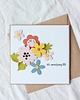 kartki scrapbooking Kolorowy bukiet kwiatów. Kartka na każdą okazję