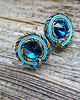 kolczyki soutache Turkusowe kolczyki soutache