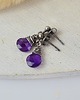 kolczyki srebrne Ametyst krople - srebrne kolczyki