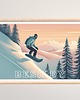 plakaty PLAKAT GÓRY snowboard zimowe sporty grafika