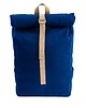 torebki różne Granatowy plecak roll-top z grubej bawełny