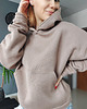bluza z kapturem damska Bluza z kapturem I272 cappucino