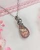 wisiory Naszyjnik Rodochrozyt stal chirurgiczna wisiorek handmade