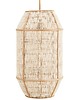 lampy wiszące Lampa boho 58cm bambusowa z lnem