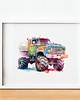 obrazy i plakaty do pokoju dziecięcego Plakat Monster Truck P195