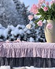 obrusy i serwetki Lniany obrus z falbanką Rose