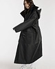 płaszcze damskie Ocieplana Parka Longline Hoodie Oversize czarna