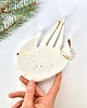 pojemniki na biżuterię Ceramiczna Podstawka na Biżuterię Dłoń w Złote Ciapki