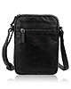 torby i nerki męskie Saszetka męska skórzana czarna na ramię washed leather SL-03-CSBL
