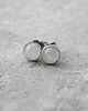kolczyki wire wrapping 6mm kamień księzycowy  - sztyfty