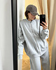 bluza bez kaptura damska Bluza Bomber grey na zamek