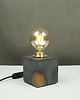 lampy stołowe Lampa loft z betonu - z drewnem