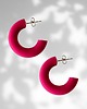 kolczyki z masy plastycznej Kolczyki HOOPS PINK - M
