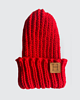 czapki damskie Czapka beanie z wełny merynosa CZERWONY