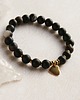 bransoletki z kamieni naturalnych Stal szlachetna & agat BLACK :: bransoletka