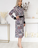 sukienki midi damskie Sukienka Patchwork