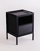 regały i półki Regał stolik nocny SKAP BLACK 1R1 DRAWER z półką i szufladą