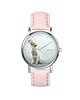 zegarki damskie Zegarek  mały - Zając - skórzany, pudrowy róż