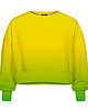 bluza bez kaptura damska DR.CROW Bluza Krótka CROP Ombre Yellow Green