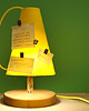 lampy stołowe ZORYA - Unikalna, regulowana, drewniana lampka biurkowa - żółty