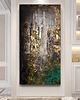 obrazy Obrazy do salonu -  metaliczny na płótnie płaskorzeźba 80x160cm