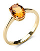pierścionki złote Złoty pierścionek z naturalnym cytrynem