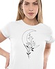 t-shirt damskie Koszulka kwiaty line art rośliny natura księżyc