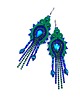 kolczyki soutache Joy kolczyki sutasz chabrowo zielone błyszczące z cyrkoniami