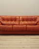 sofy i szezlongi Sofa skórzana ruda, włoski design, lata 70, produkcja: PelleRossi
