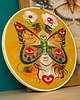 Ozdoby na ścianę Madame Butterfly curry, haft w tamborku 20 cm