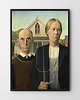 plakaty Plakat Nieoczekiwana zmiana miejsc Grant Wood American gothic