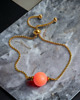 bransoletki złote Swarovski neon pearls : ONE : neon orange