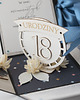 kartki scrapbooking 18 urodziny, exploding box, kartka 3d osiemnastka