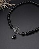 chokery Choker z czarnego turmalinu - Nowoczesny talizman