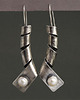 kolczyki wire wrapping zakręcone perły - kolczyki