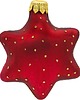 ozdoby choinkowe Bombka choinkowa: Czerwona gwiazdka w złocie