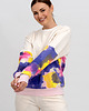 bluza bez kaptura damska Bluza  Basic ,,IRIS" Ecru / Kolorowa