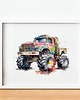 obrazy i plakaty do pokoju dziecięcego Plakat Monster Truck P197