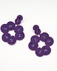 kolczyki soutache Fioletowe kolczyki sutasz - duże, nowoczesne