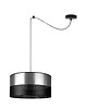 lampy wiszące Czarno-srebrna lampa wisząca pająk WAIKIKI W1 GLAM z regulacją