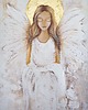 obrazy Anioł na płótnie, ręcznie malowany 40x60 cm Twoja dedykacja
