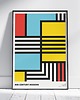 plakaty Plakat abstrakcyjny, abstrakcja, geometria, kolor - Mid Century Modern