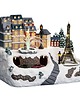 dekoracje świąteczne Scenka świąteczna LED z wieżą EIFFEL23x28 cm
