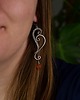 kolczyki wire wrapping Długie pomarańczowe kolczyki karneol wire wrapping